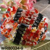 36inch Red Agate Magnetic Wrap Bracelet Necklace All in One Set